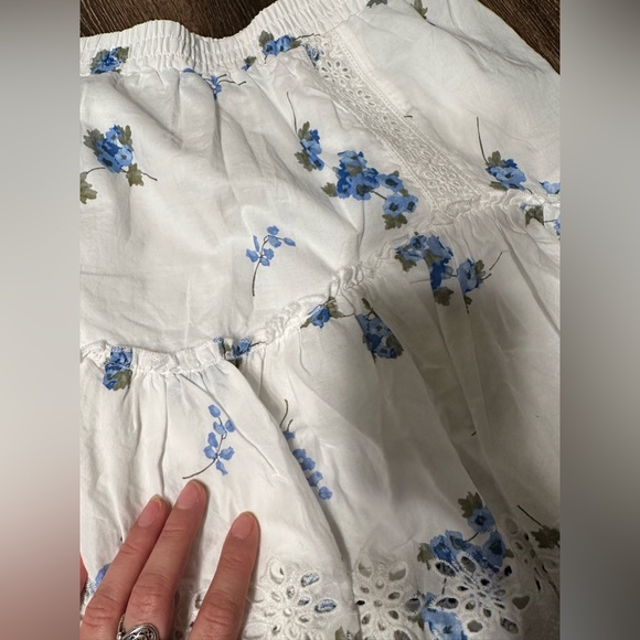 Nwt size Large mini skirt floral flouncy skirt - Picture 7 of 14